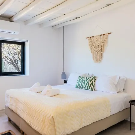 Yalos Mykonos 4 Bedroom Luxury House 5 Minute From Ornos W Sea & Sunset View