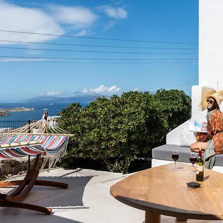 Yalos Mykonos 4 Bedroom Luxury House 5 Minute From Ornos W Sea & Sunset View