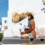 Yalos Mykonos 4 Bedroom Luxury House 5 Minute From Ornos W Sea & Sunset View Сasa de vacaciones Mykonos Town