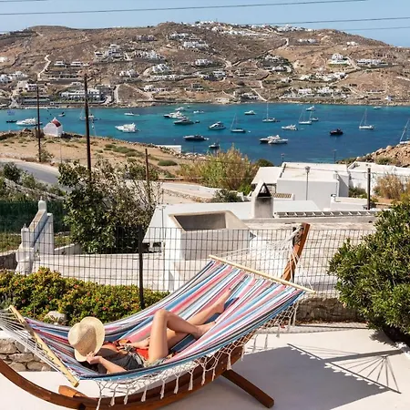 Semesterbostad Yalos Mykonos 4 Bedroom Luxury House 5 Minute From Ornos W Sea & Sunset View
