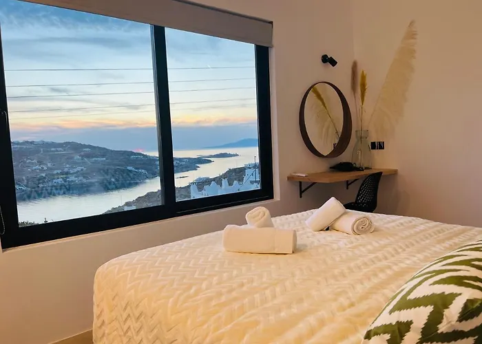 Yalos Mykonos 4 Bedroom Luxury House 5 Minute From Ornos W Sea & Sunset View Vakantiehuis *