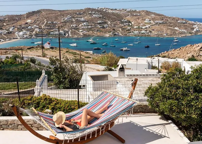 Vakantiehuis Yalos Mykonos 4 Bedroom Luxury House 5 Minute From Ornos W Sea & Sunset View