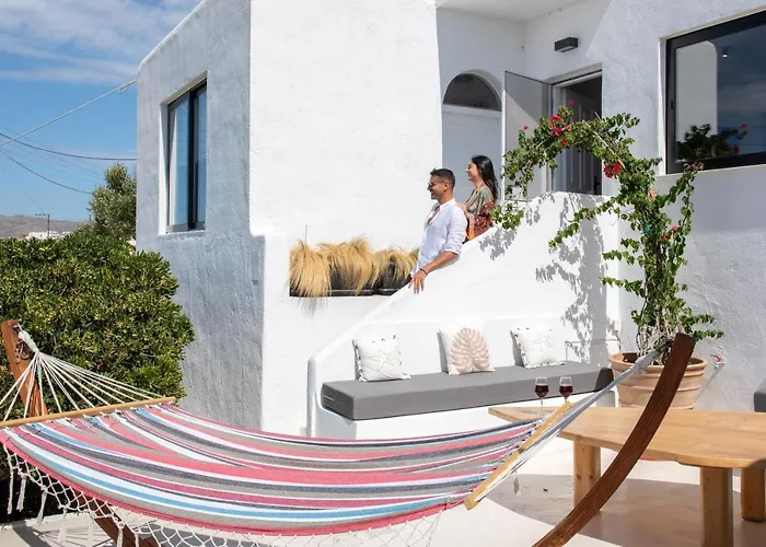Yalos Mykonos 4 Bedroom Luxury House 5 Minute From Ornos W Sea & Sunset View Feriehus *