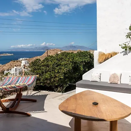 Yalos Mykonos 4 Bedroom Luxury House 5 Minute From Ornos W Sea & Sunset View Casa de Férias Mykonos Town